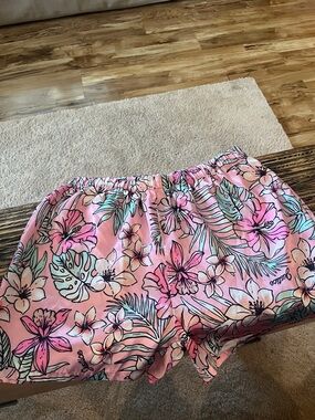 Justice Pink Mint Floral Sleep Shorts